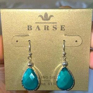 Sterling silver blue crystal earings